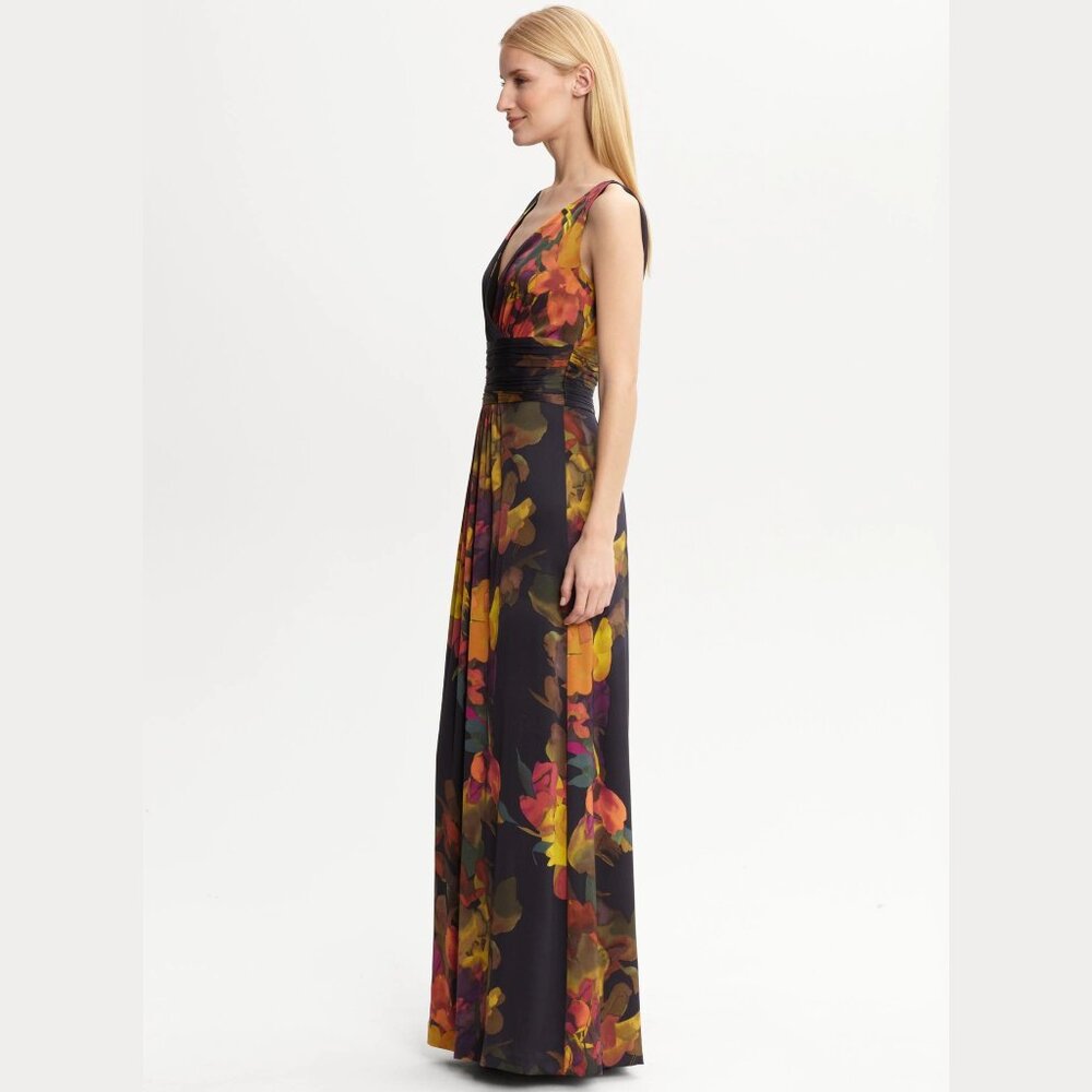 Banana Republic Black Maxi Dress with Multicolor Floral Design - Picture 3 of 16